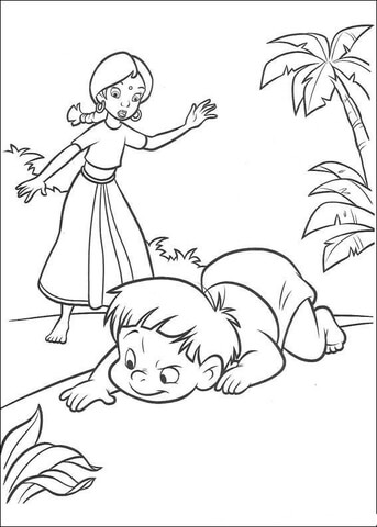 Naughty Boy  Coloring Page